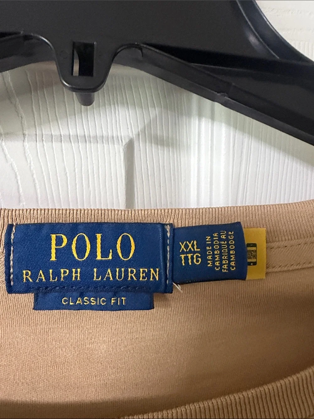 Polo by Ralph Lauren Men's Long-Sleeve Crewneck Shirt - Beige/Tan